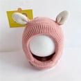 thumbnail image 2 of CSChome Baby Hat Baby Winter Hat - Cartoon Ear Decor Knitted Color Matching Soft Photo Prop, 2 of 7