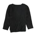 thumbnail image 2 of Alfani Womens Textured Pullover Blouse, Black, Large, 2 of 2