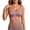 Gray, variant on Women's Seamless V Neck Soft Support Bra, Wide Adjustable Straps Back Hook Wire Free Comfort Bras