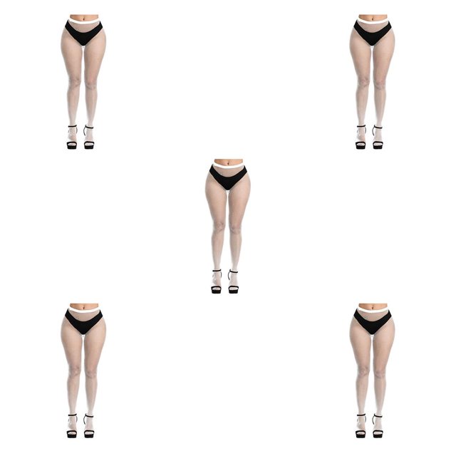 Qarigey 1 par de pantimedias con tirantes a la moda, calcetines, diseño de agujeros, medias de red atractivas, medias altas, absorción de Blanco Libro en rústica de red pequeña 5Conjunto