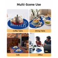 thumbnail image 2 of 15 Inch Round Placemats Set of 6, Winter Navy Blue Non Slip Heat Insulation PP Table Mats, Christmas Xmas Modern Minimalist Words Art Washable Place Mats for Kitchen Dining Party Table Decor, 2 of 7
