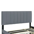 thumbnail image 5 of Queen Size Velvet Upholstered Platform Bed with 2 Storage Drawers and Twin XL Trundle, 5 of 12