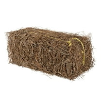Garden Elements Long Leaf Pine Straw Bale for Mulch, Soil Amendment and Fall Decoration, 24.5" Bale