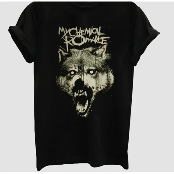 My Chemical Romance Wolf Band Rock Music Graphic Unisex T-Shirt up to size 5XL