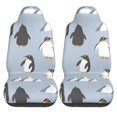 thumbnail image 1 of LAKIMCT Cute Penguin Snow Car Seat Covers Vehicle Front Seat Covers Universal Fit Seat Protector, 1 of 1
