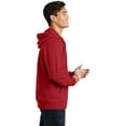 thumbnail image 3 of Port & Company Fan Favorite Fleece Full Zip Hooded Sweatshirt-4XL (Team Cardinal), 3 of 6