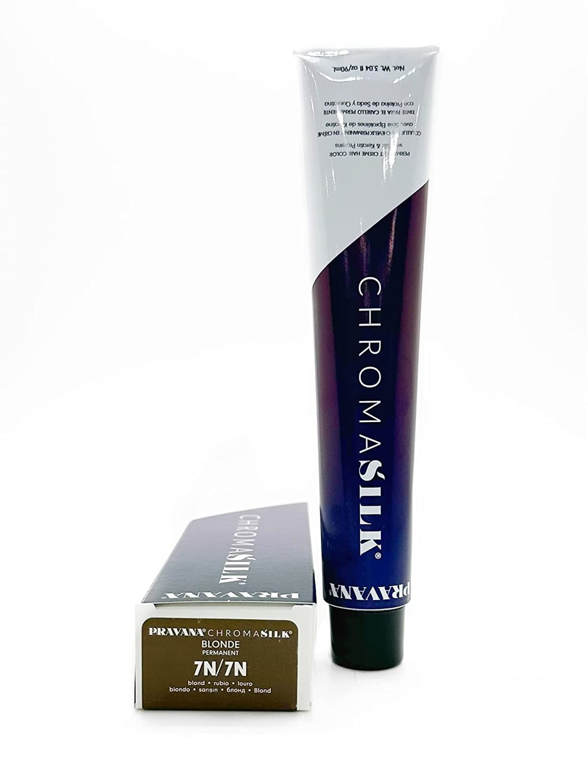 Pravana ChromaSilk Permanent Creme Hair Color with Silk& Keratin 7N Blonde 3 oz