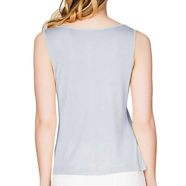 Womens Silk Tank Tops Sleeveless Blouses Summer Real Silk Polyester Skin Friendly For Various Occasions