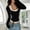 Black, variant on Women's Long Sleeve Shirts Low Cut Slim Fit T Shirts Y2K Going Out Tops for Women Cropped Top Basic T-Shirt Tee Streetwear Daily Wear Wine M