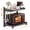 Black, variant on Towond Expandable Microwave Stand, 2-Tier Adjustable Shelf Countertop Organizer with Hooks for Kitchen Storage White