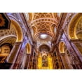 thumbnail image 2 of Perry, William 18x14 Gold Ornate Wood Framed with Double Matting Museum Art Print Titled - Tall Arches Nave Saint Louis of French Basilica Church-Rome-Italy, 2 of 4