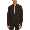 thumbnail image 1 of Kenneth Cole Mens Mixed-Media Sweater Bomber chamarra, negro, grande Kenneth Cole Chaqueta de bombardero, 1 of 1