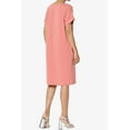 thumbnail image 4 of TheMogan Robe T-Shirt à Manches Courtes Col en V avec Poche pour Femmes Grande Taille, 4 of 6