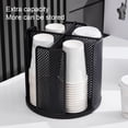 thumbnail image 3 of Injueey Estante de almacenamiento Portavasos Dispensador de tazas Mano de obra Tamaño compacto Botella de larga duración Montaje Restaurante Almacenamiento y organización del hogar Negro, 3 of 6