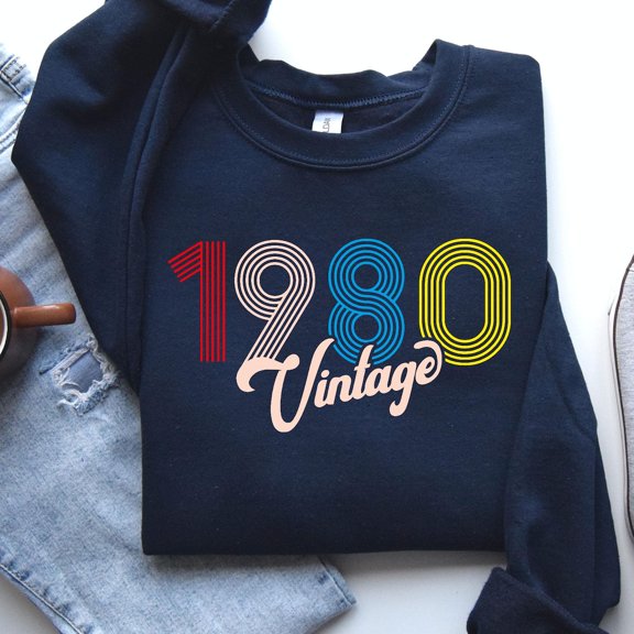 45th Birthday Vintage 1980 Years Of Being Awesome Sweatshirt All Size S-5Xl