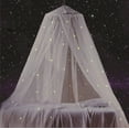 thumbnail image 1 of Dosel de cama de estrellas fluorescentes que brillan en la oscuridad, gran regalo para bebés, niños, niñas, dosel de cama para hija para cama de bebé, 1 of 7