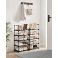 thumbnail image 2 of SONGMICS Zapatero de metal de 10 niveles, dise&ntilde;o personalizable, ahorro de espacio y estante vers&aacute;til, para sala de estar, dormitorio, 17.7 x 11.8 x 68.5 pulgadas, Negro MLSA25BK, 2 of 9