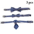 thumbnail image 4 of Collier pour Animaux de Compagnie Denim Simple: 3PCS Réglable Cou Chien Cravate Collier Chat Noeud Papillon Col, 4 of 10