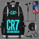 thumbnail image 3 of Mochila de fútbol CR7 luminosa, impermeable, para niños, niñas, estudiantes de secundaria, adolescentes, mochila infantil, 3 of 5