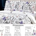 thumbnail image 4 of Jessy Home Queen Floral Quilt Lightweight Purple Butterfly Bedding Tulip Bedspread Coverlet, 4 of 7