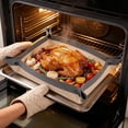 thumbnail image 2 of Silicone Fiber Baking Mat with Buckle,Corners Snap to Form Baking Tray,Foldable Camp Kitchen Organizer Tray,Leakproof Non-Stick Oven Liner, 2 of 9