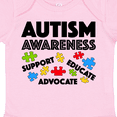 thumbnail image 4 of Inktastic Autism Awareness- Support, Educate, Advocate Boys or Girls Baby Bodysuit, 4 of 5