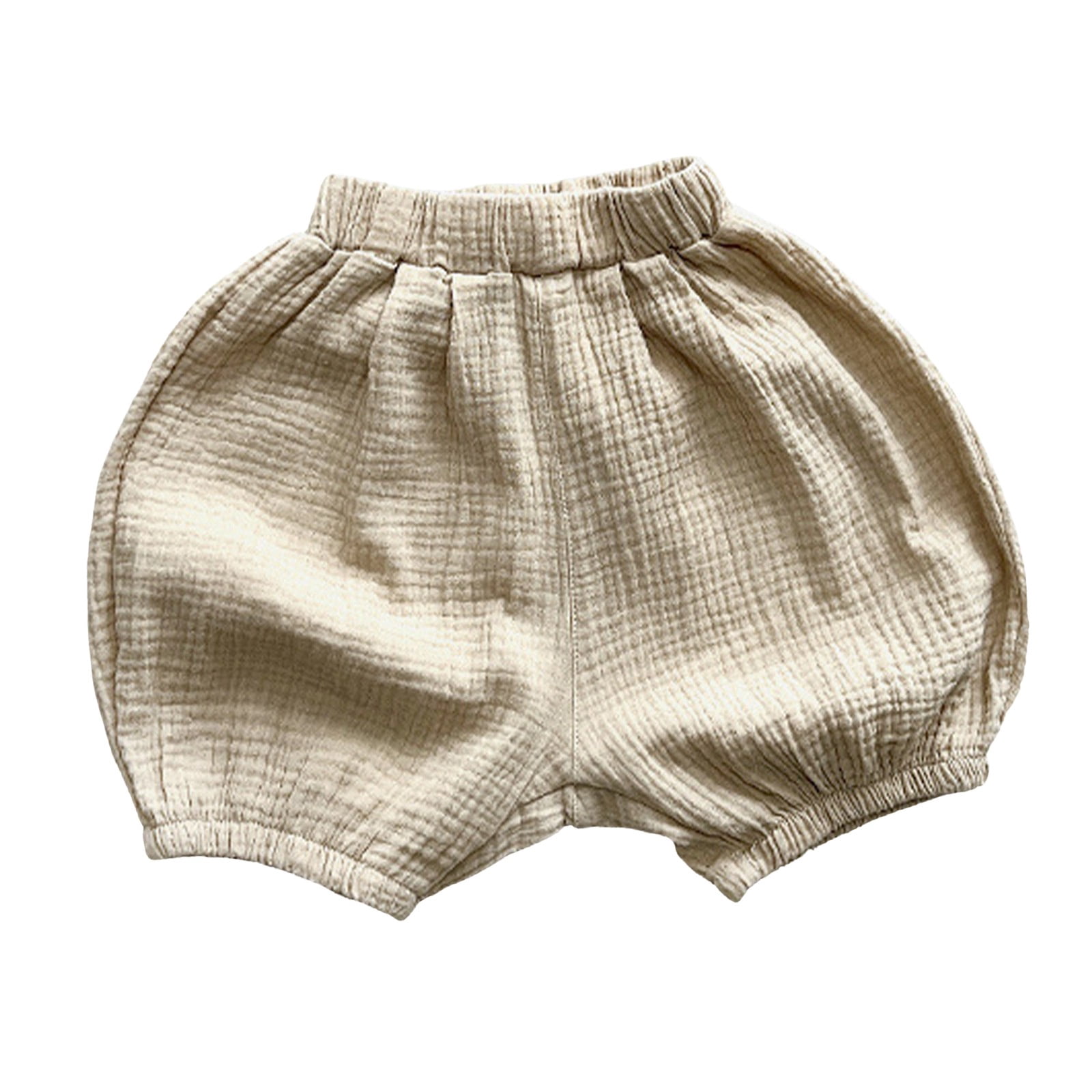 UACY Baby Bloomers for Boys Girls Cotton Linen Bubble Shorts 𝐃iaper 𝐂overs Infant Solid Underwear Cute Summer Clothes ﻿ (Beige, 4-5 Years)