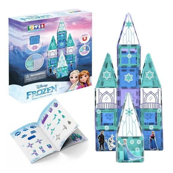 Disney Frozen Castle Magnetic Tiles Building Set by Tytan Toys, 68 Pieces, Children Ages 3