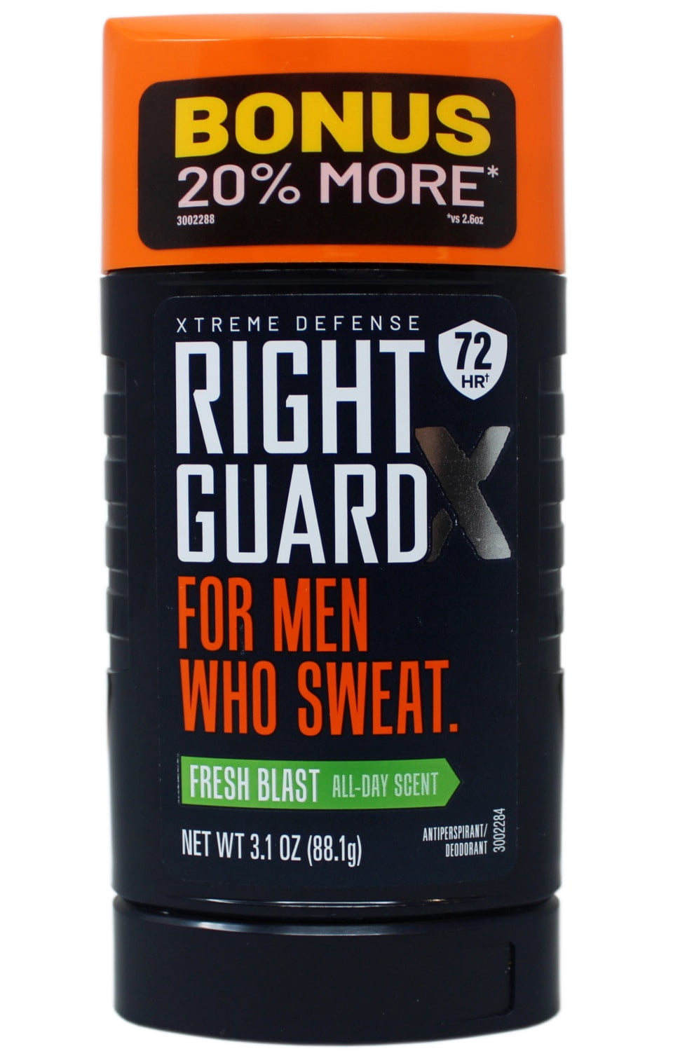 4 Pack - Right Guard Xtreme Defense Antiperspirant & Deodorant for Men Who Sweat, 72 HR, Fresh Blast Scent, 3.1oz