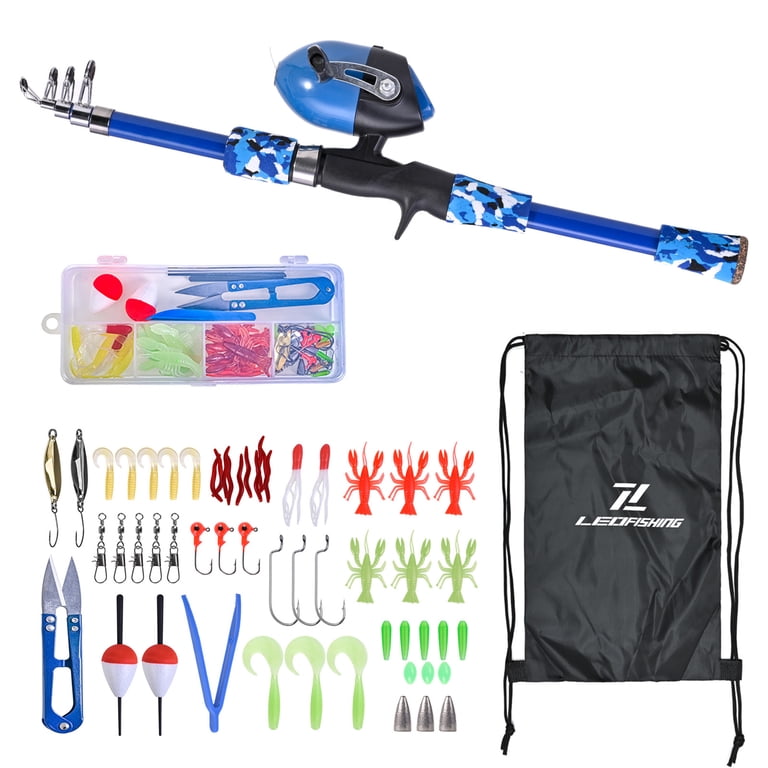 Leo Fishing Telescopic Youth Spincast Fishing Kit with Tackle photo 8