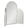 thumbnail image 4 of Kate and Laurel Amoli Modern Arched Tri-Fold Mirror, 28 x 28, Silver, Decorative Three-Piece Folding Arch Mirror for Tabletop Makeup Station or Bathroom Vanity Setup, 4 of 9