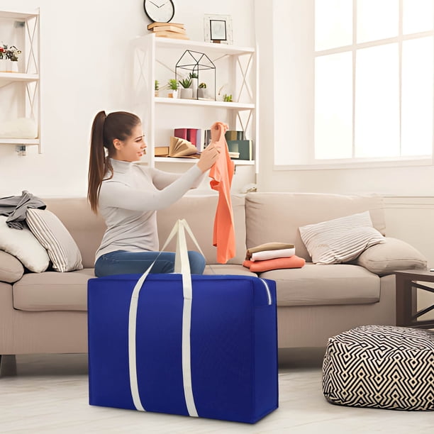 Bolsa De Almacenamiento De Viaje, Bolsa De Lona No Tejida De Gran Capacidad Con Cierre De Cremallera, Material Resistente Al Agua Y Duradero Para Un Fácil Embalaje, Perfecta Para Mudanzas.