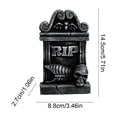 thumbnail image 3 of TanSiDing Halloween Tombstone Resin Ornament Eerie Graveyard Decoration Creepy Haunted House Decor Spooky Cemetery Prop Scary Vibes for Halloween Party Home Mantel Shelf Table Decor, 3 of 6