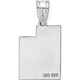 thumbnail image 4 of Sterling Silver Silver/Rhodium-Plated Utah State Pendant Made In United States xna707ss-ut, 4 of 5