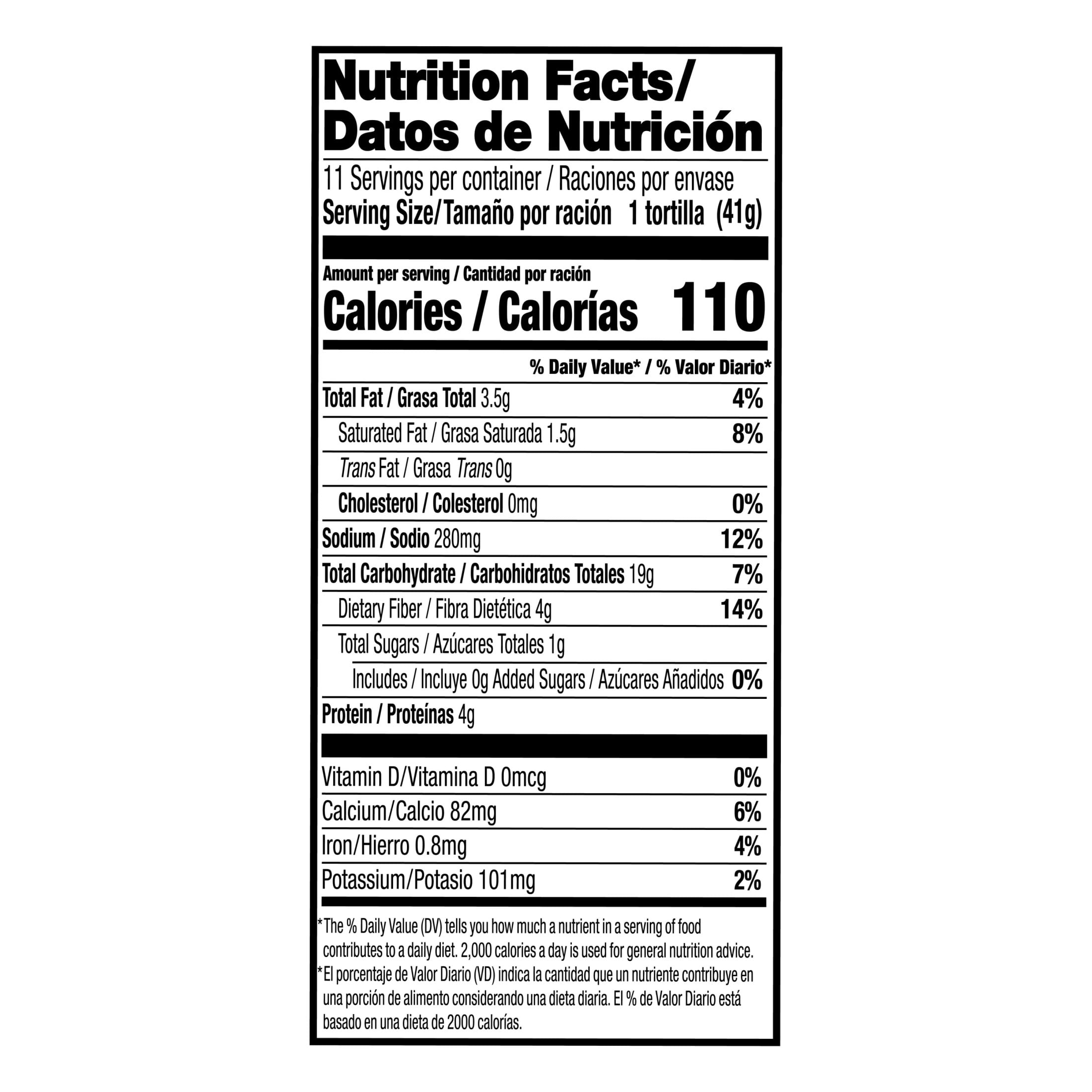Guerrero Whole Wheat Flour Tortillas, Soft Taco Size, 11 Count