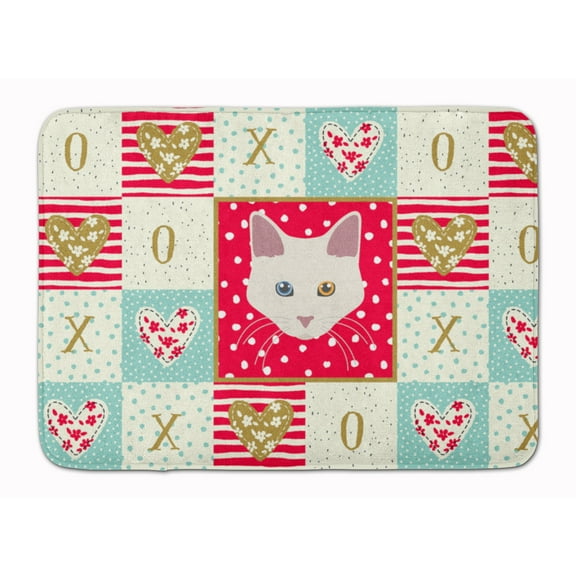 Aphrodite Giant Cat Love Machine Washable Memory Foam Mat Red