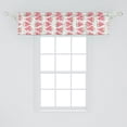 thumbnail image 2 of Ambesonne Watercolor Valance Pack of 2, Pieces of Watermelon, 54"X12", Coral Pale Green Black, 2 of 3