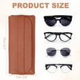 thumbnail image 2 of 2 Piezas de Fundas Suaves para Gafas, Funda de Cuero para Gafas de Sol, Bolsa Portátil para Gafas para Mujeres y Hombres (Marrón), 2 of 7