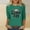 Game Day Shirts-Green, variant on Gamivast 3/4 Sleeve Tops for Women Funny Football Game Day Crew Neck Tunic Sweatshirt Fitted Casual Drop Shoulder Going Out Pullover Holiday Superbowl Outfit