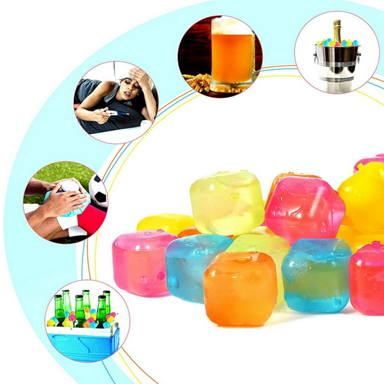 6pcs Food Grade Refreezable Ice Cubes Reusable Ice Cube