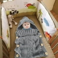 thumbnail image 2 of Knitted Wool Sleeping Bag, Newborn Baby Swaddle Sleeping Blanket Bag, 2 of 5