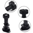thumbnail image 2 of 24 Pieces Plastic Cabinet Legs, Furniture Feet, Adjustable Furniture Leg, Black Plastic Furniture Legs With Clip Fixing Base For Kitchen Furniture, Ca, 2 of 5