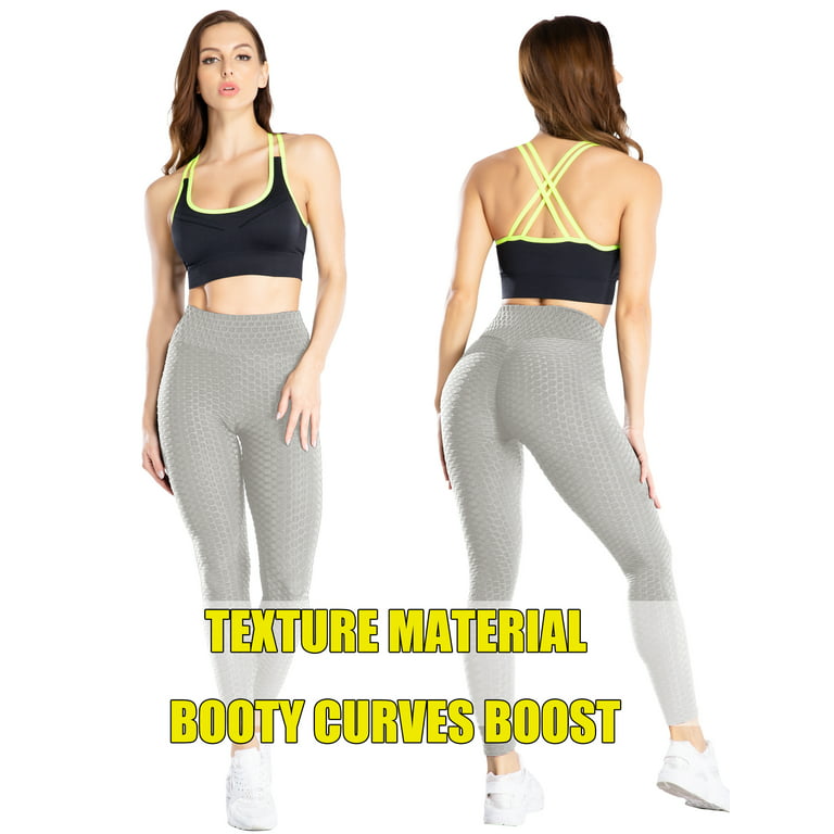 VASLANDA Women's High Waist Honeycomb Textured Yoga Pants Tummy Control  Ruched Butt Lifting Stretchy Workout Push Up Leggings Booty Scrunch Tights  