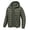 Green, variant on Muvtei Men's Puffer Jacket Hooded Windproof Full Zip Casual Coat Warm Water Resistant Jacket Lightweight Winter Outerwear Black-L