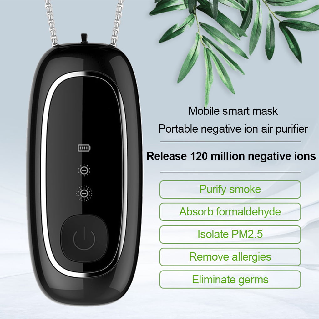 Details about   2in1 Portable Car purifier Necklace Air purifier Wearable Negative Ion Generator 