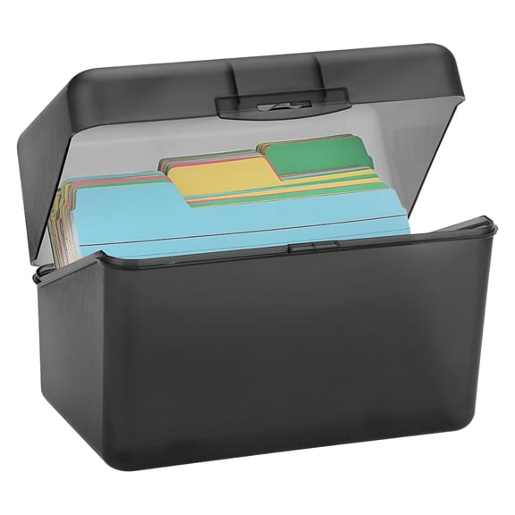 XIBUFE 2026 New 1 Pack 4 X 6 Inch Index Card Box - Index Card Holder Notecard Box Recipe Card Box Plastic Storage Organizer for Filing Index Cards, Note Cards, Flashcards, Recipes, and Etc, Gray
