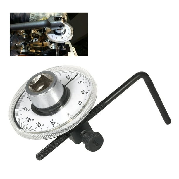 360 Degree 1/2 Inch Adjustable Drive Torque Angle Gauge Meter, Angle