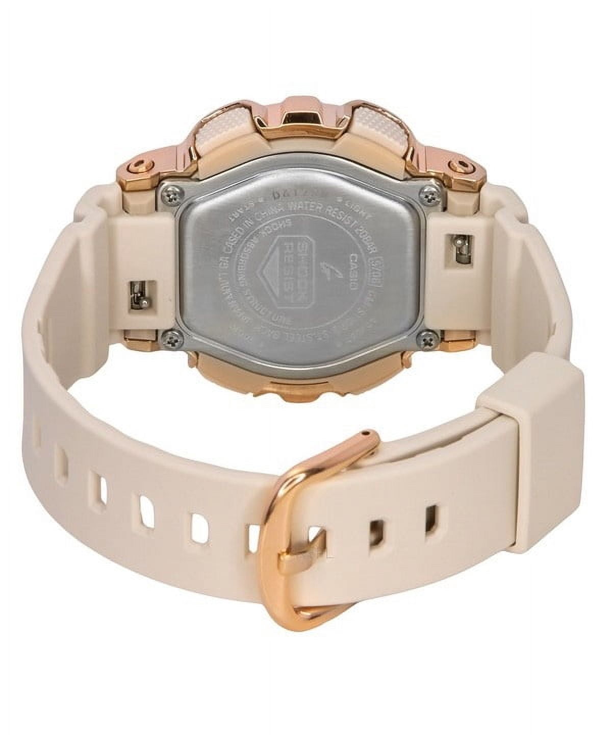 Casio G-Shock Analog Digital Resin Strap Rose Gold Tone Quartz GM 