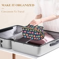 thumbnail image 3 of FORMRS Makeup Bag Travel Cosmetic Organizer for Women Fold Flat Zipper Pouch with Handle, Cartoon Space Cat, 3 of 8