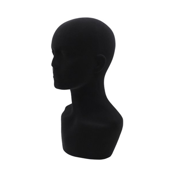 Espuma maniquí cabeza masculina modelo gorra peluca gafas soporte de exhibición (negro) Ndcxsfigh Libre de BPA